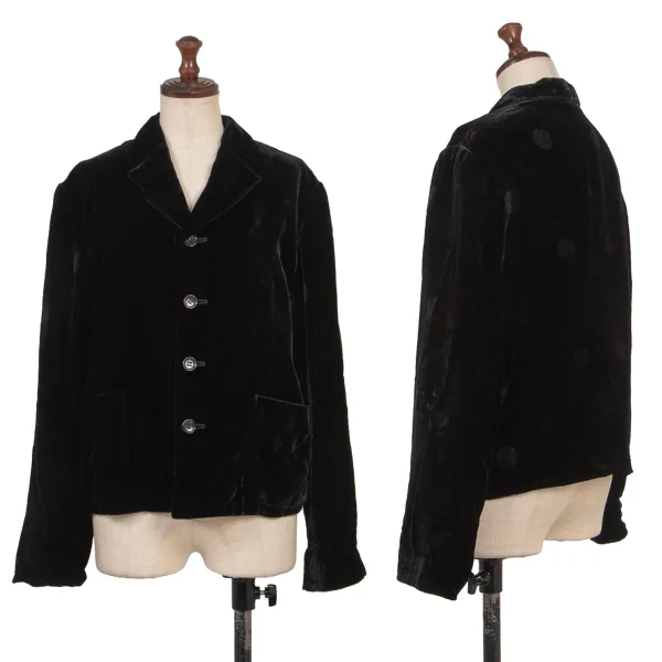 robe de chambre COMME des GARCONS Shadow Dot Velour Jacket Black S-M K-174736_001