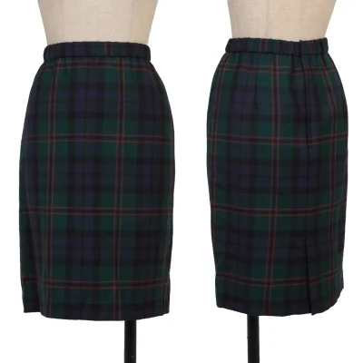 robe de chambre COMME des GARCONS Check Wool Skirt