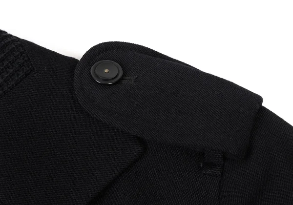 Yohji Yamamoto FEMME Leather Patchwork Wool Jacket K-174747_005