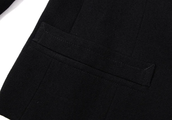 Yohji Yamamoto FEMME Leather Patchwork Wool Jacket K-174747_010