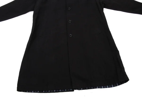 Y's Stripe Layered Linen Cotton Coat K-174748_008