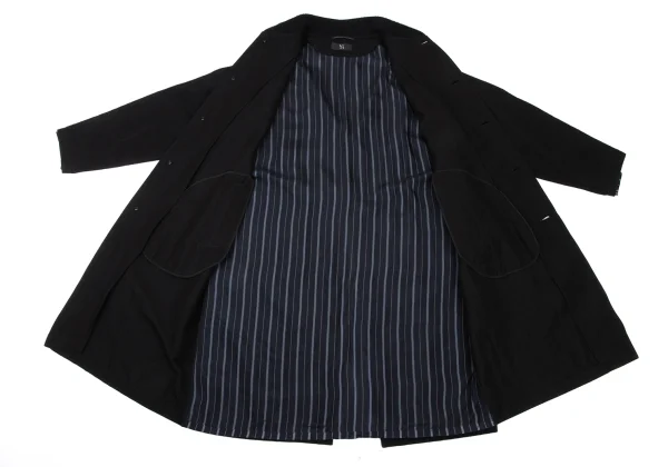 Y's Stripe Layered Linen Cotton Coat K-174748_010