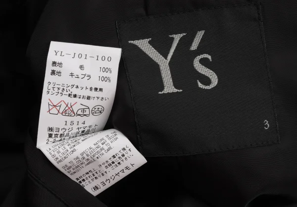 Y's Wool Gabardine 2way Collar Jacket K-174749_019