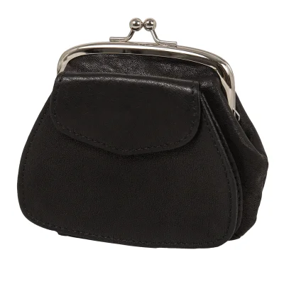 Y's Leather Kiss Lock Coin Case