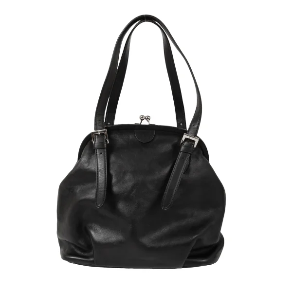 Y's Leather Clasp 2Way Shoulder Bag Black  K-174760_001