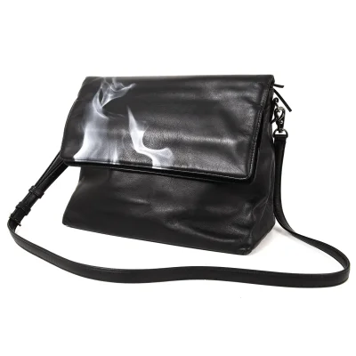 Yohji yamamoto discord Fire Plisse Leather Shoulder Bag