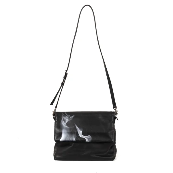 Yohji yamamoto discord Fire Plisse Leather Shoulder Bag K-174761_002