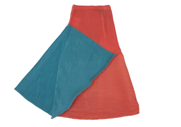 ISSEY MIYAKE Bicolor Switching Pleats Skirt K-174762_008