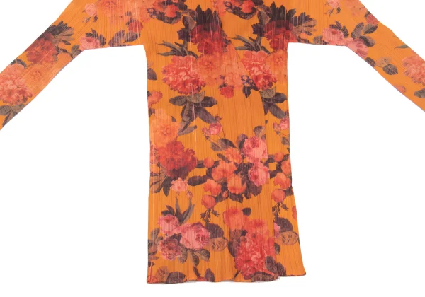 PLEATS PLEASE Pleated Floral Print Cardigan K-174764_007