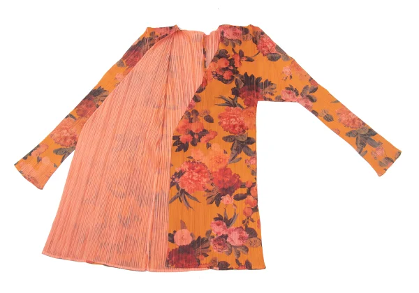 PLEATS PLEASE Pleated Floral Print Cardigan K-174764_008