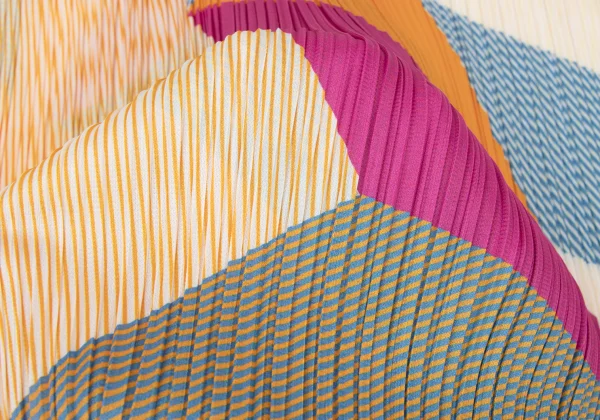 PLEATS PLEASE Pleats Geometric Multi-Color Dress K-174765_010