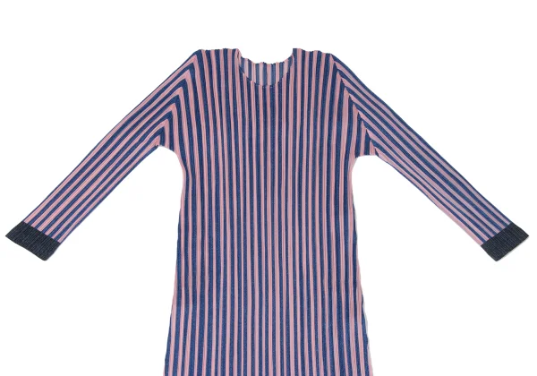 PLEATS PLEASE Pleats Striped Switching Dress K-174766_003