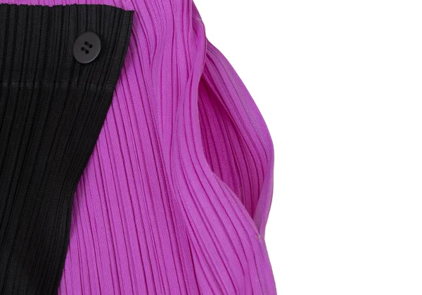 PLEATS PLEASE Color Block Front Wrap Skirt K-174770_005
