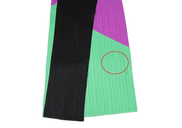 PLEATS PLEASE Color Block Front Wrap Skirt K-174770_007