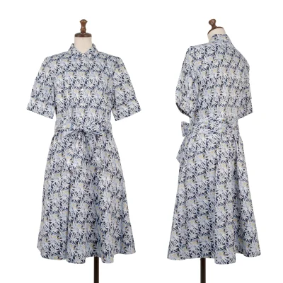 Brooks Brothers Floral Print Short Sleeve Dress