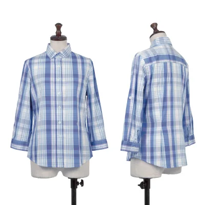 NARACAMICIE One Point Embroidered Check Shirt