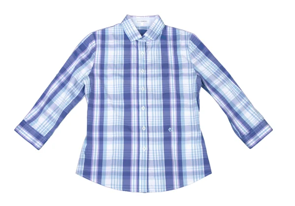 NARACAMICIE One Point Embroidered Check Shirt K-174775_002