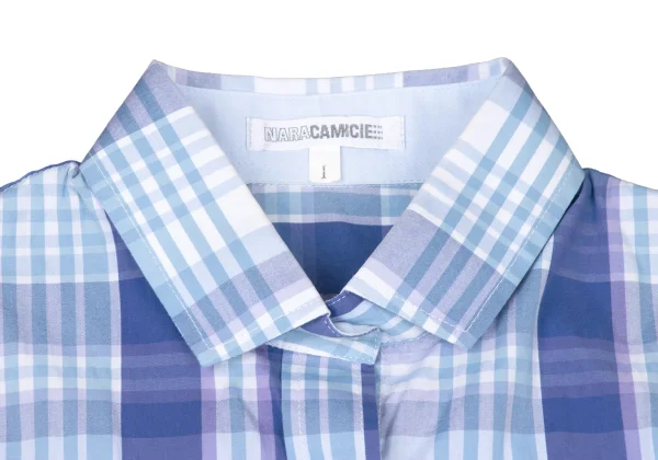NARACAMICIE One Point Embroidered Check Shirt K-174775_004