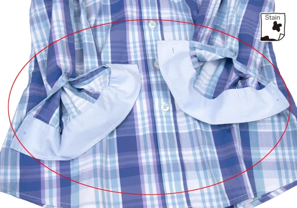 NARACAMICIE One Point Embroidered Check Shirt K-174775_009
