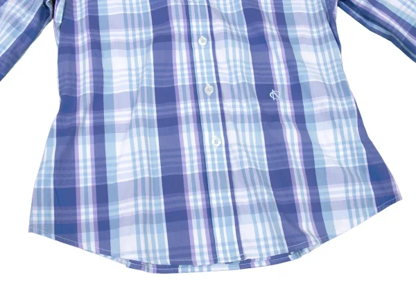 NARACAMICIE One Point Embroidered Check Shirt K-174775_010