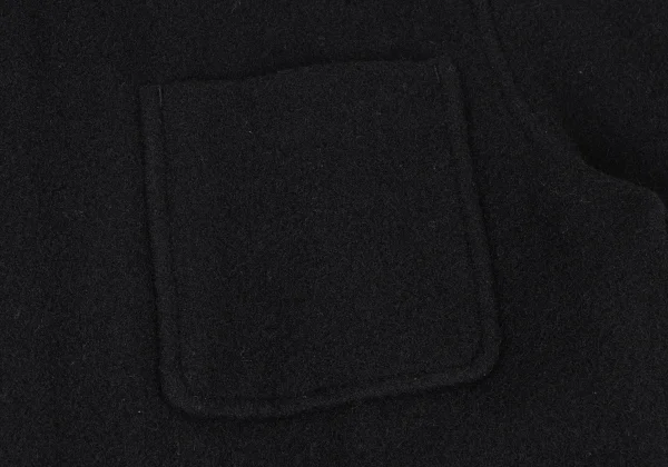 COMME des GARCONS HOMME Melton Wool Collarless Zip-Up Jacket K-174776_005
