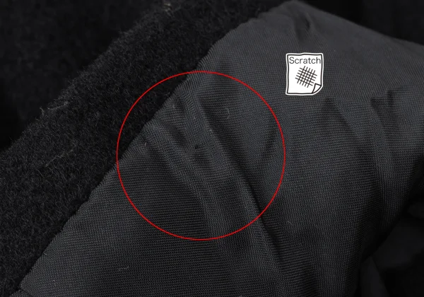 COMME des GARCONS HOMME Melton Wool Collarless Zip-Up Jacket K-174776_008