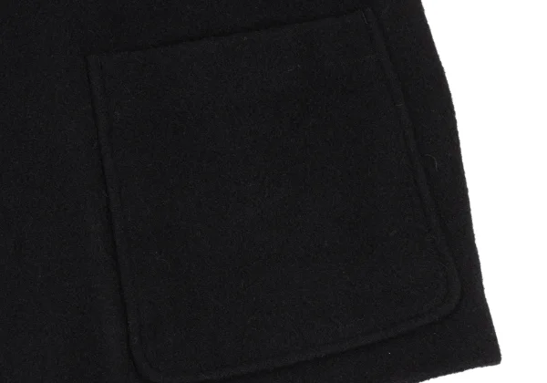 COMME des GARCONS HOMME Melton Wool Collarless Zip-Up Jacket K-174776_010