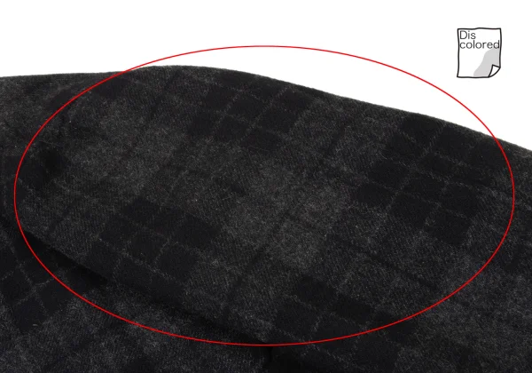 COMME des GARCONS HOMME Brushed Wool Check Open Collar Jacket K-174778_007