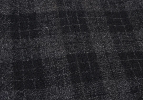 COMME des GARCONS HOMME Brushed Wool Check Open Collar Jacket K-174778_013