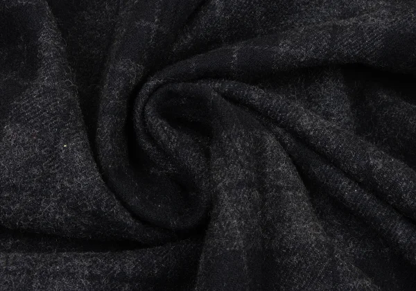 COMME des GARCONS HOMME Brushed Wool Check Open Collar Jacket K-174778_014