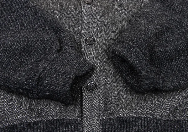 COMME des GARCONS HOMME Herringbone Switching Zip Pocket Cardigan K-174781_009