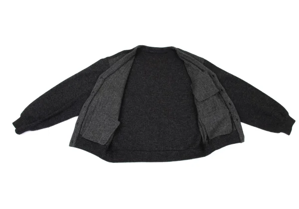 COMME des GARCONS HOMME Herringbone Switching Zip Pocket Cardigan K-174781_012