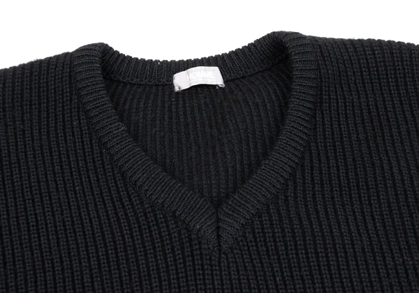 COMME des GARCONS HOMME Wool Switching V Neck Knit Sweater K-174782_003