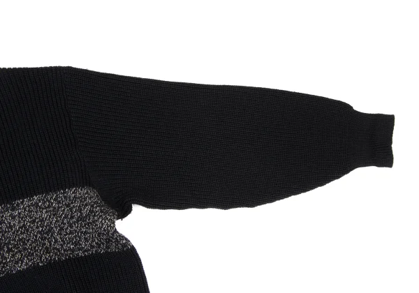 COMME des GARCONS HOMME Wool Switching V Neck Knit Sweater K-174782_005