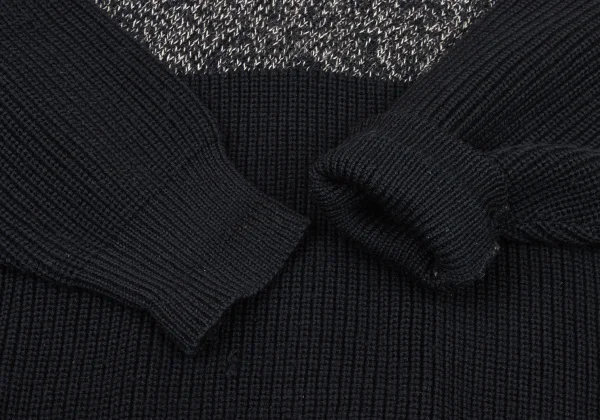 COMME des GARCONS HOMME Wool Switching V Neck Knit Sweater K-174782_006