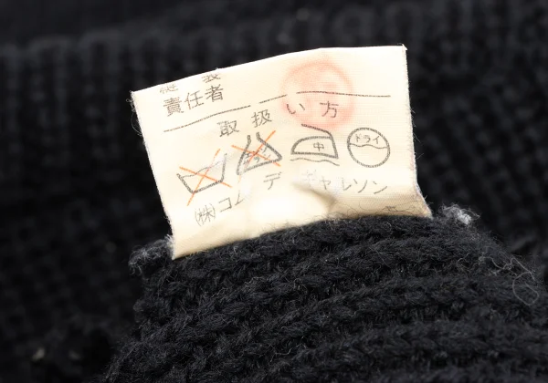 COMME des GARCONS HOMME Wool Switching V Neck Knit Sweater K-174782_013