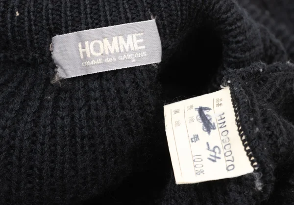 COMME des GARCONS HOMME Wool Switching V Neck Knit Sweater K-174782_014