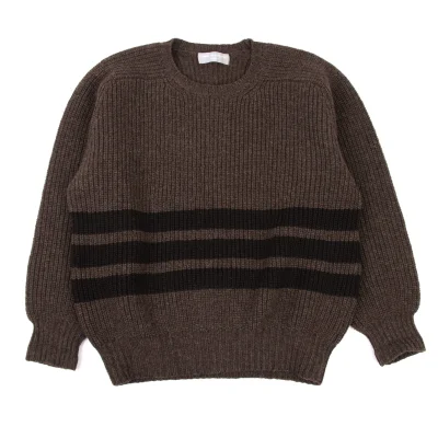 COMME des GARCONS HOMME Wool Blend Line Switching Knit Sweater