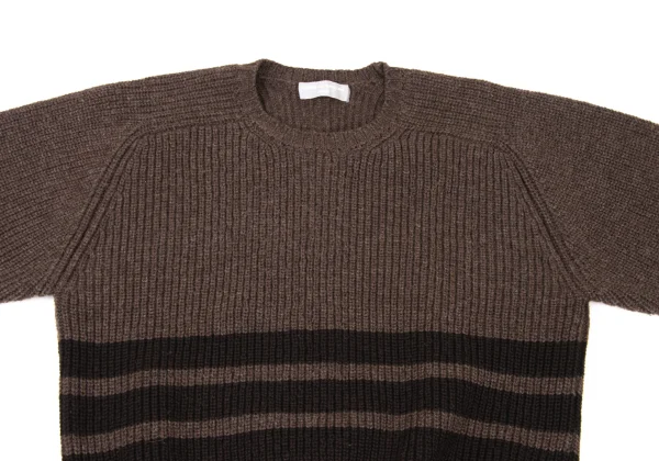 COMME des GARCONS HOMME Wool Blend Line Switching Knit Sweater K-174783_002