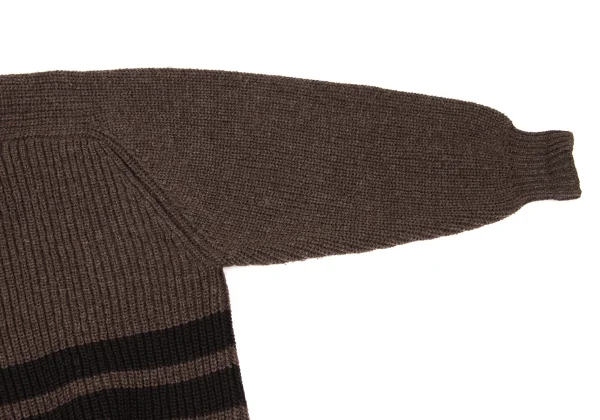 COMME des GARCONS HOMME Wool Blend Line Switching Knit Sweater K-174783_004