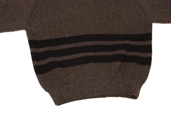COMME des GARCONS HOMME Wool Blend Line Switching Knit Sweater K-174783_006