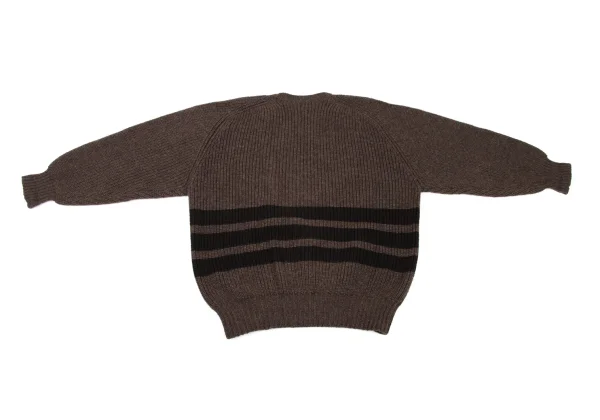 COMME des GARCONS HOMME Wool Blend Line Switching Knit Sweater K-174783_008
