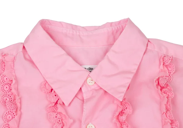 tricot COMME des GARCONS Dyed Front Floral Lace Short Sleeve Shirt K-174786_004