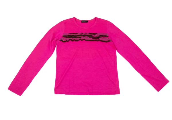 tricot COMME des GARCONS Wool Front Tape Design Top K-174789_002