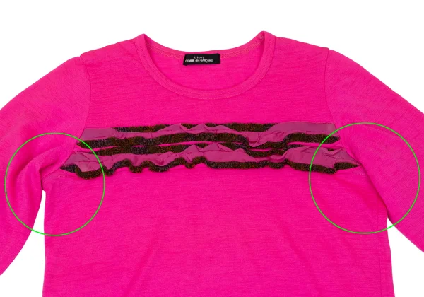 tricot COMME des GARCONS Wool Front Tape Design Top K-174789_003