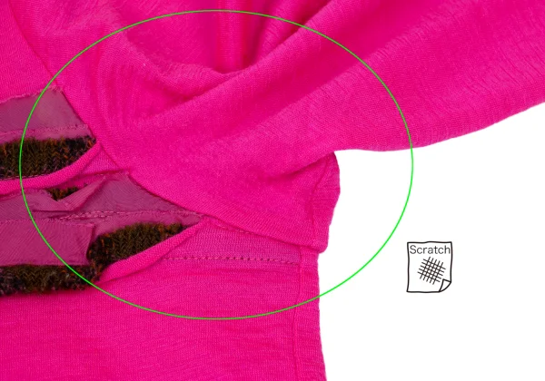 tricot COMME des GARCONS Wool Front Tape Design Top K-174789_005
