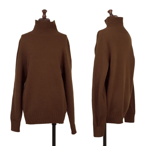 MHL Wool Turtleneck Knit Sweater Brown M K-174792_001