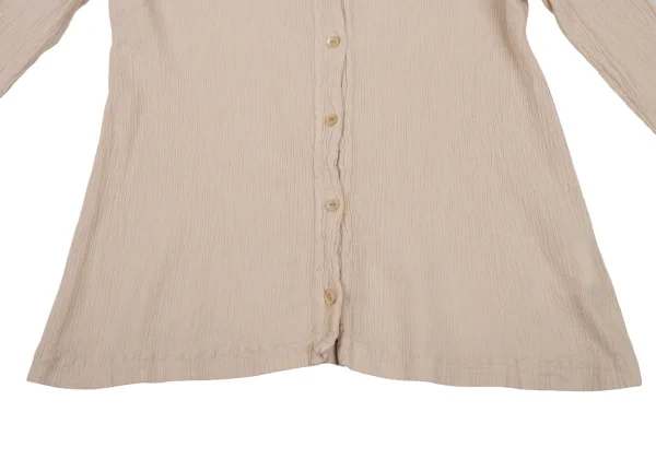 TSUMORI CHISATO Dyed Cotton Wrinkled Pleats 3/4 Sleeve Blouse K-174796_009