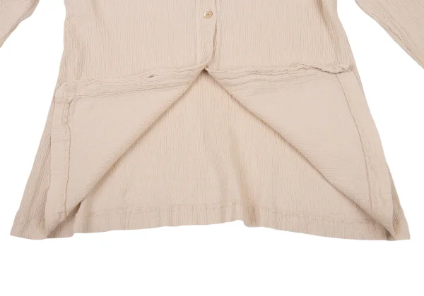 TSUMORI CHISATO Dyed Cotton Wrinkled Pleats 3/4 Sleeve Blouse K-174796_010