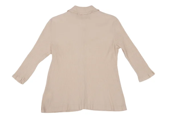TSUMORI CHISATO Dyed Cotton Wrinkled Pleats 3/4 Sleeve Blouse K-174796_011